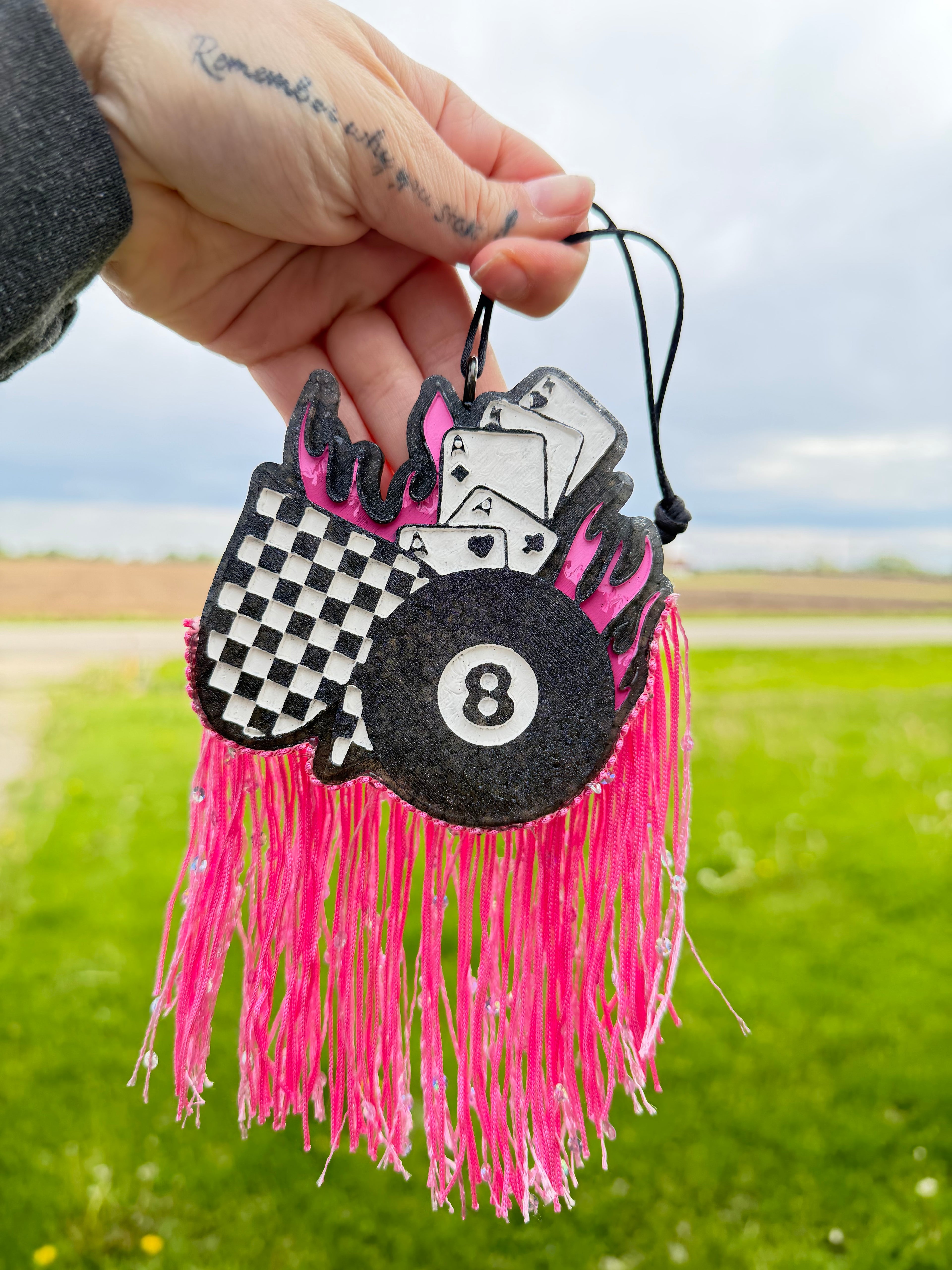 Pink 8 ball freshie